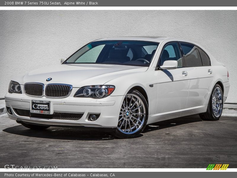 Alpine White / Black 2008 BMW 7 Series 750Li Sedan
