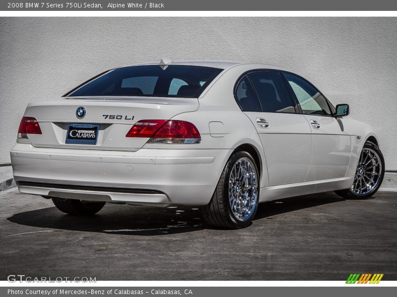 Alpine White / Black 2008 BMW 7 Series 750Li Sedan