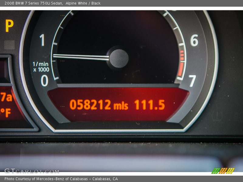 Alpine White / Black 2008 BMW 7 Series 750Li Sedan