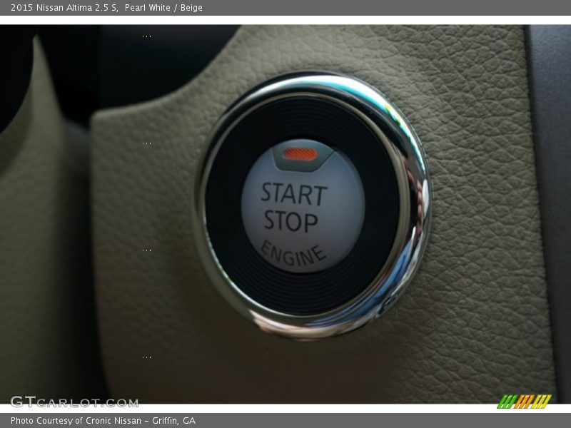 Pearl White / Beige 2015 Nissan Altima 2.5 S