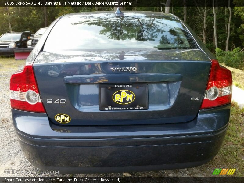 Barents Blue Metallic / Dark Beige/Quartz Leather 2005 Volvo S40 2.4i