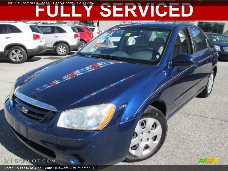 Deep Ocean Blue / Gray 2006 Kia Spectra EX Sedan