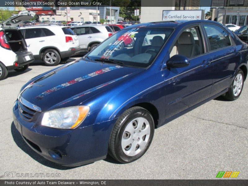 Deep Ocean Blue / Gray 2006 Kia Spectra EX Sedan