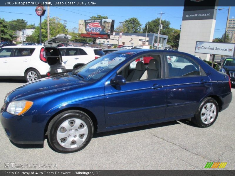 Deep Ocean Blue / Gray 2006 Kia Spectra EX Sedan
