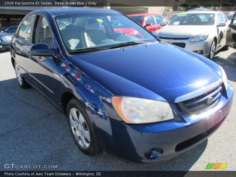 Deep Ocean Blue / Gray 2006 Kia Spectra EX Sedan