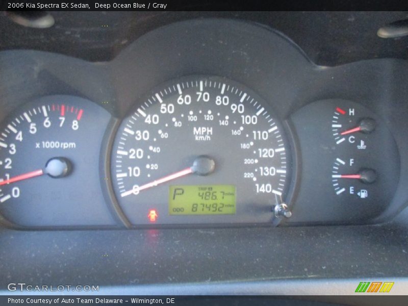 Deep Ocean Blue / Gray 2006 Kia Spectra EX Sedan