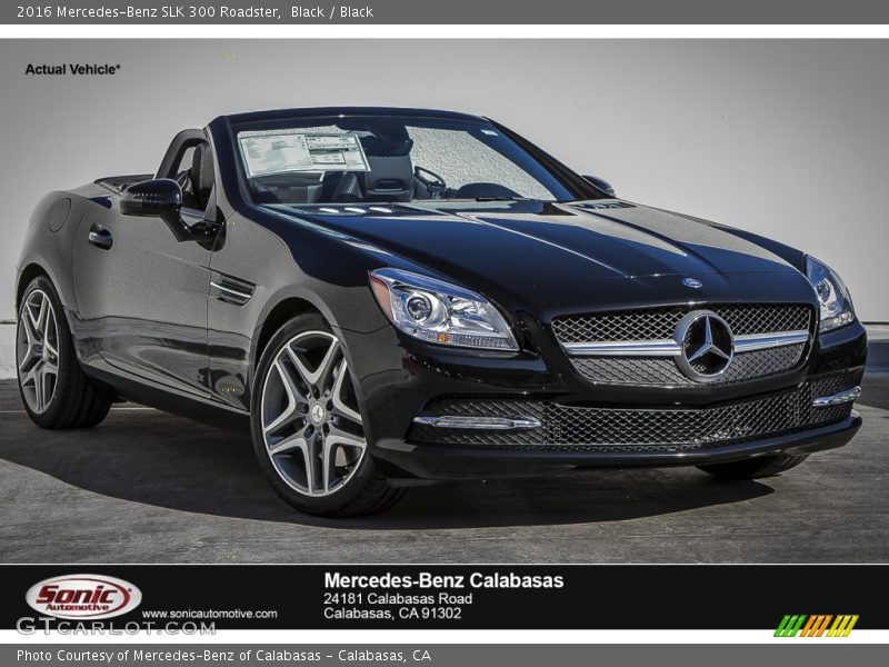 Black / Black 2016 Mercedes-Benz SLK 300 Roadster