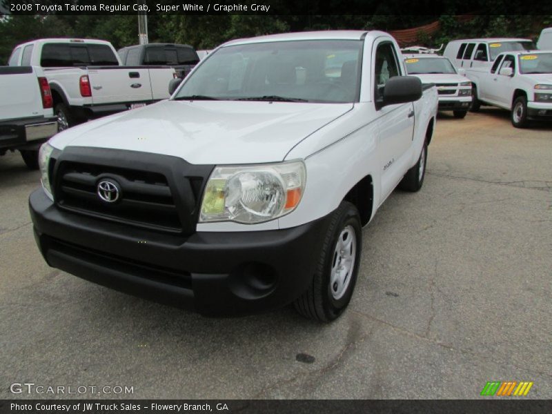 Super White / Graphite Gray 2008 Toyota Tacoma Regular Cab
