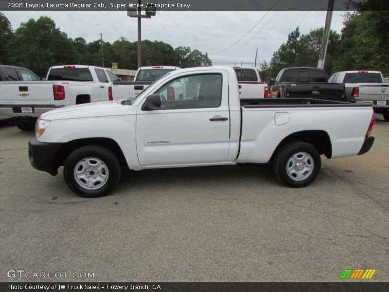 Super White / Graphite Gray 2008 Toyota Tacoma Regular Cab
