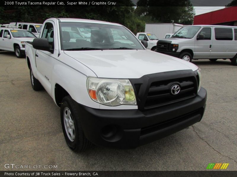 Super White / Graphite Gray 2008 Toyota Tacoma Regular Cab
