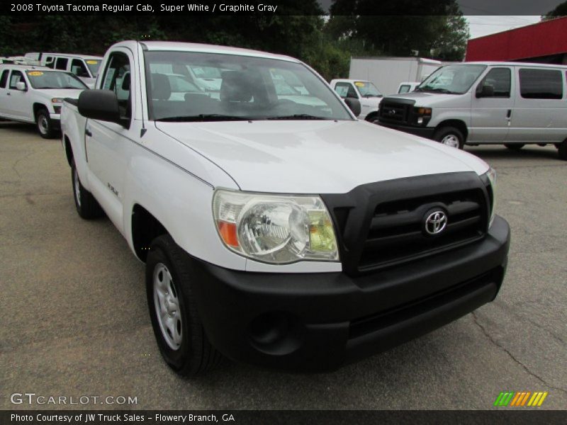 Super White / Graphite Gray 2008 Toyota Tacoma Regular Cab