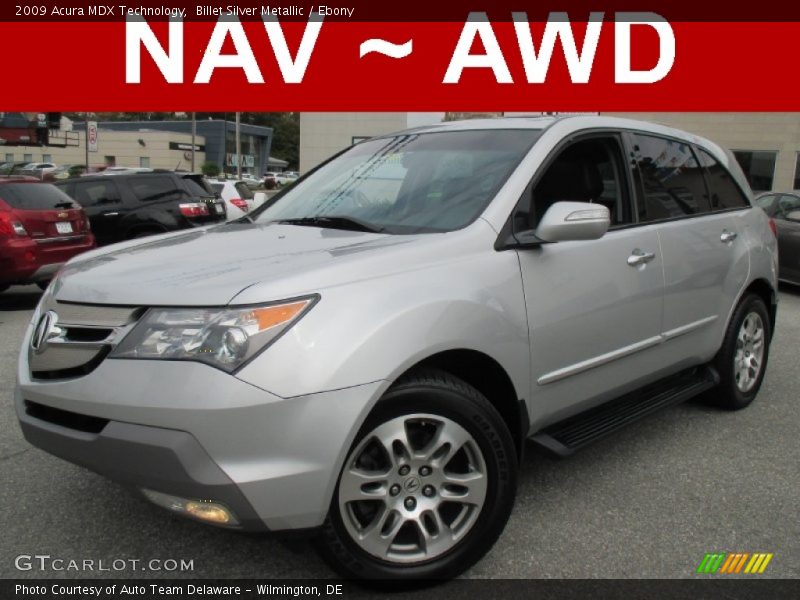 Billet Silver Metallic / Ebony 2009 Acura MDX Technology