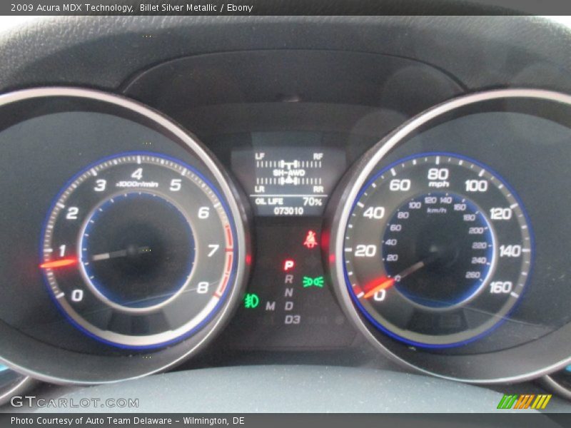 Billet Silver Metallic / Ebony 2009 Acura MDX Technology
