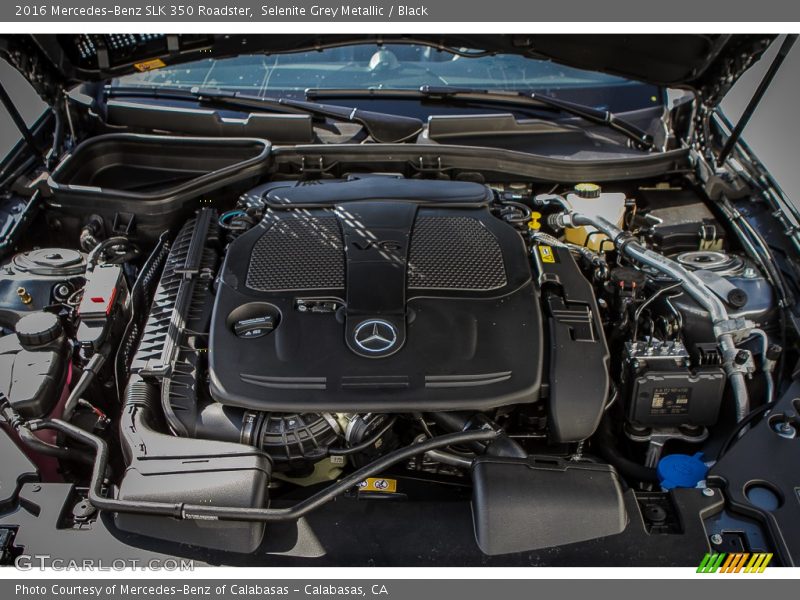 Selenite Grey Metallic / Black 2016 Mercedes-Benz SLK 350 Roadster