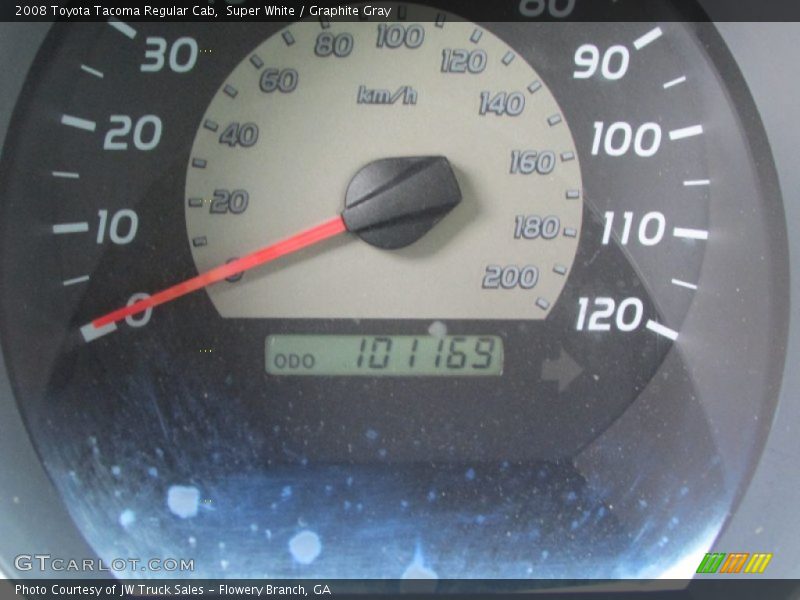 Super White / Graphite Gray 2008 Toyota Tacoma Regular Cab