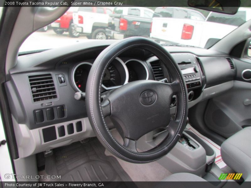Super White / Graphite Gray 2008 Toyota Tacoma Regular Cab
