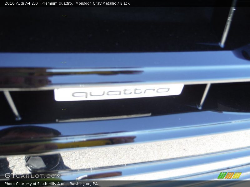 Monsoon Gray Metallic / Black 2016 Audi A4 2.0T Premium quattro