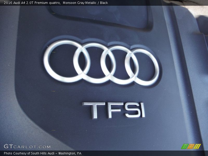 Monsoon Gray Metallic / Black 2016 Audi A4 2.0T Premium quattro