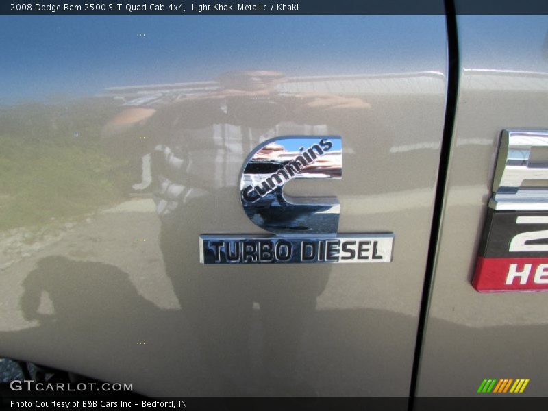 Light Khaki Metallic / Khaki 2008 Dodge Ram 2500 SLT Quad Cab 4x4