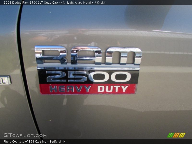Light Khaki Metallic / Khaki 2008 Dodge Ram 2500 SLT Quad Cab 4x4