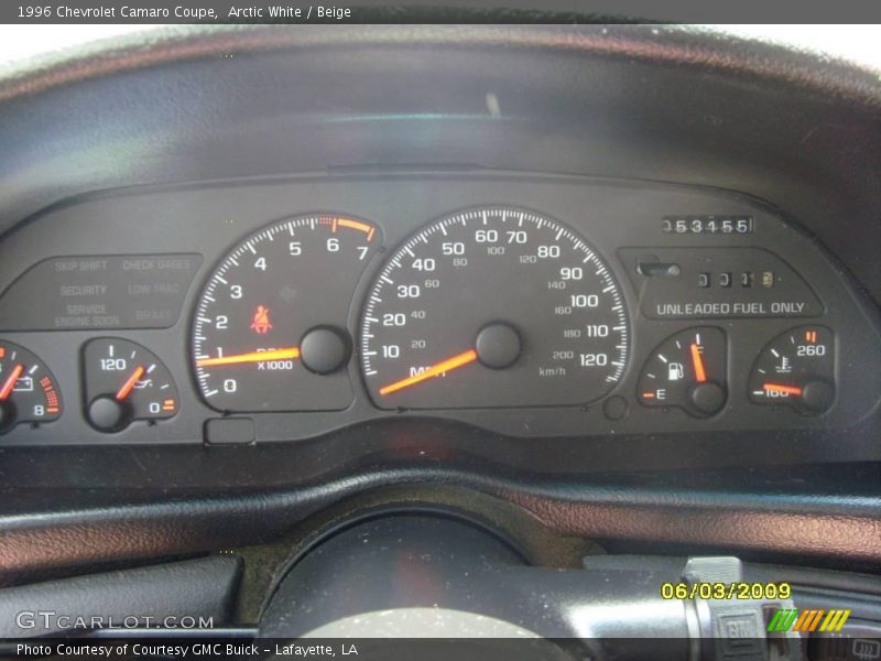 Arctic White / Beige 1996 Chevrolet Camaro Coupe