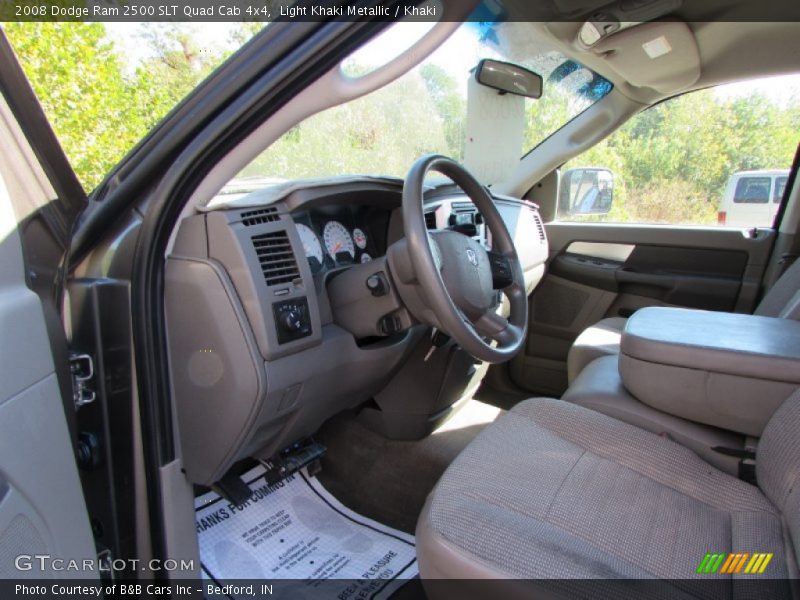 Light Khaki Metallic / Khaki 2008 Dodge Ram 2500 SLT Quad Cab 4x4