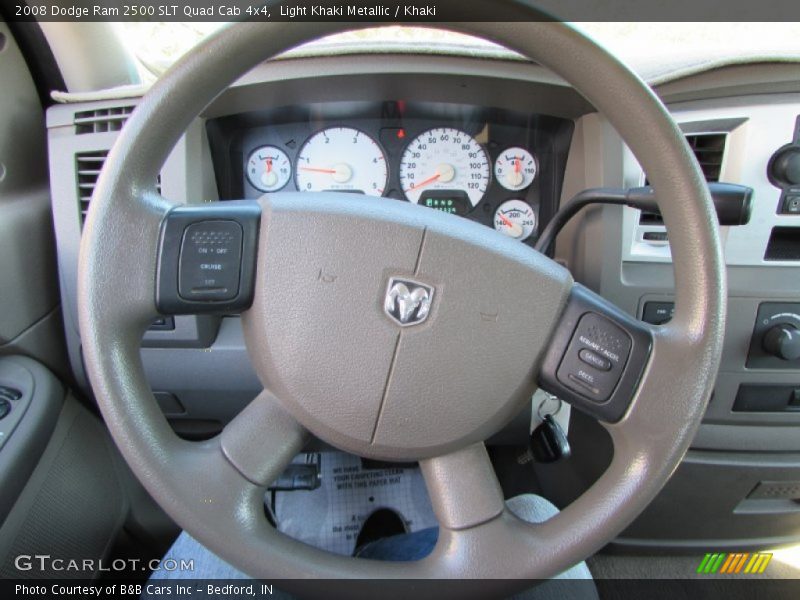 Light Khaki Metallic / Khaki 2008 Dodge Ram 2500 SLT Quad Cab 4x4