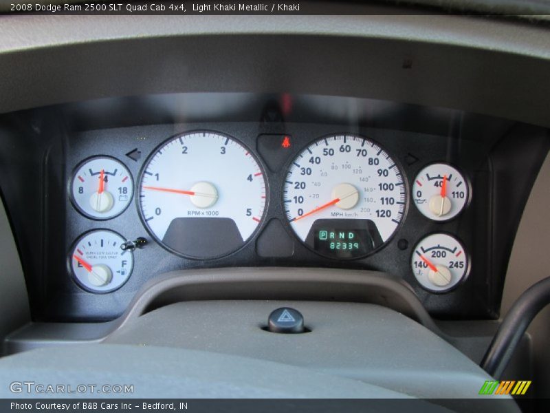 Light Khaki Metallic / Khaki 2008 Dodge Ram 2500 SLT Quad Cab 4x4