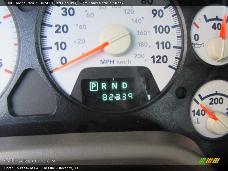 Light Khaki Metallic / Khaki 2008 Dodge Ram 2500 SLT Quad Cab 4x4