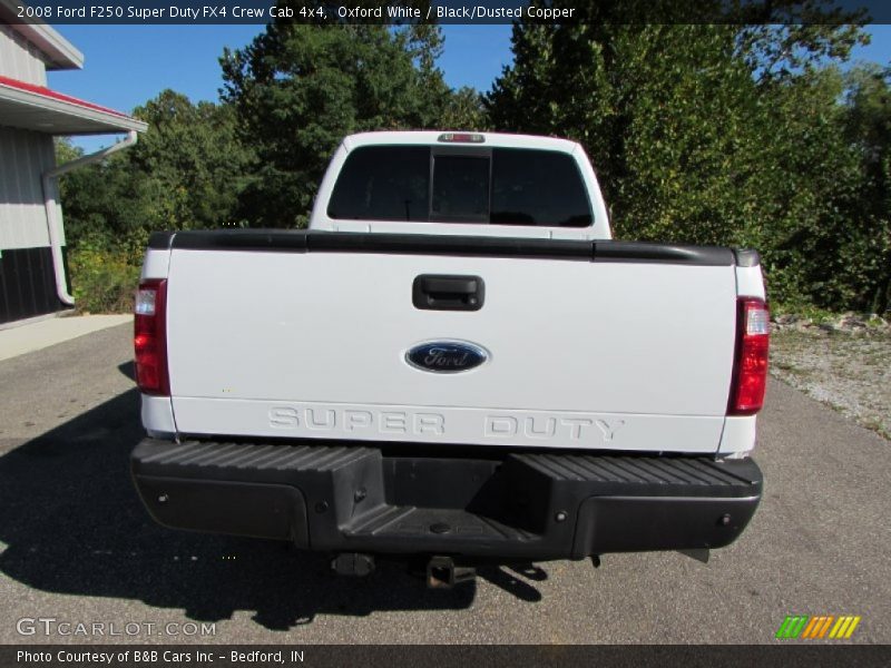 Oxford White / Black/Dusted Copper 2008 Ford F250 Super Duty FX4 Crew Cab 4x4