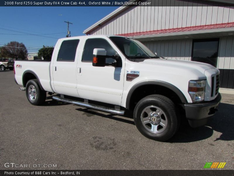 Oxford White / Black/Dusted Copper 2008 Ford F250 Super Duty FX4 Crew Cab 4x4