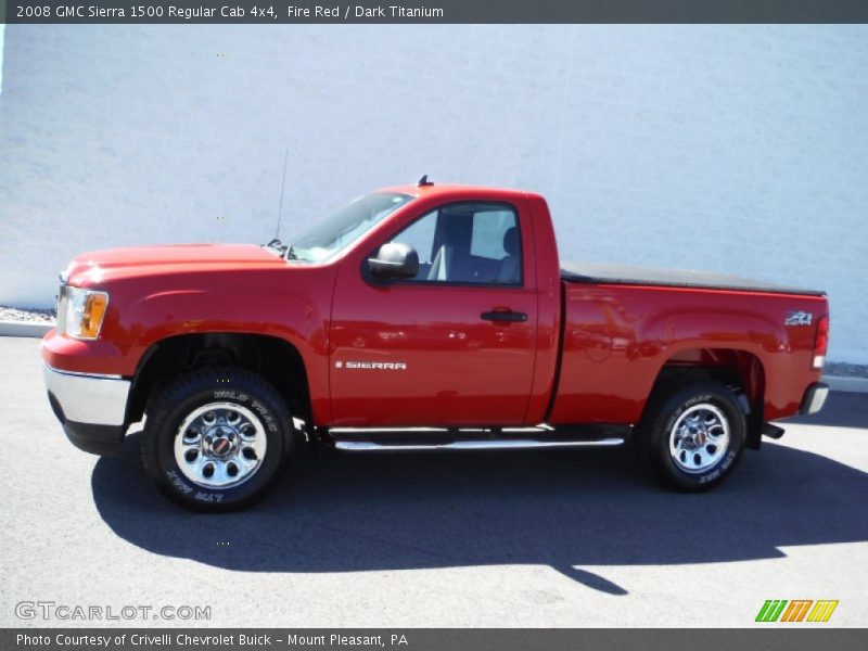 Fire Red / Dark Titanium 2008 GMC Sierra 1500 Regular Cab 4x4