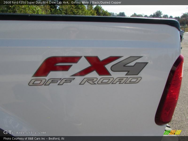 Oxford White / Black/Dusted Copper 2008 Ford F250 Super Duty FX4 Crew Cab 4x4
