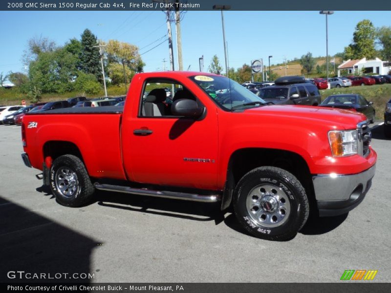 Fire Red / Dark Titanium 2008 GMC Sierra 1500 Regular Cab 4x4