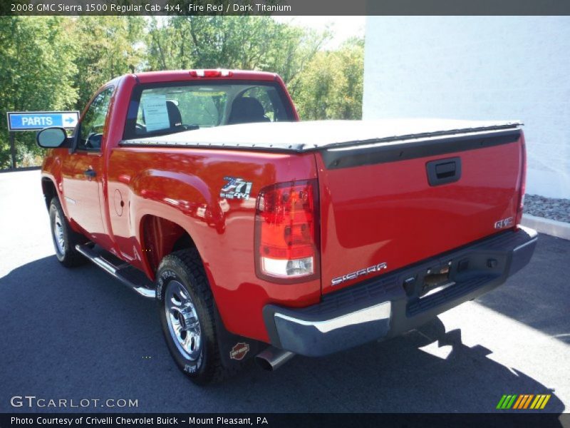 Fire Red / Dark Titanium 2008 GMC Sierra 1500 Regular Cab 4x4