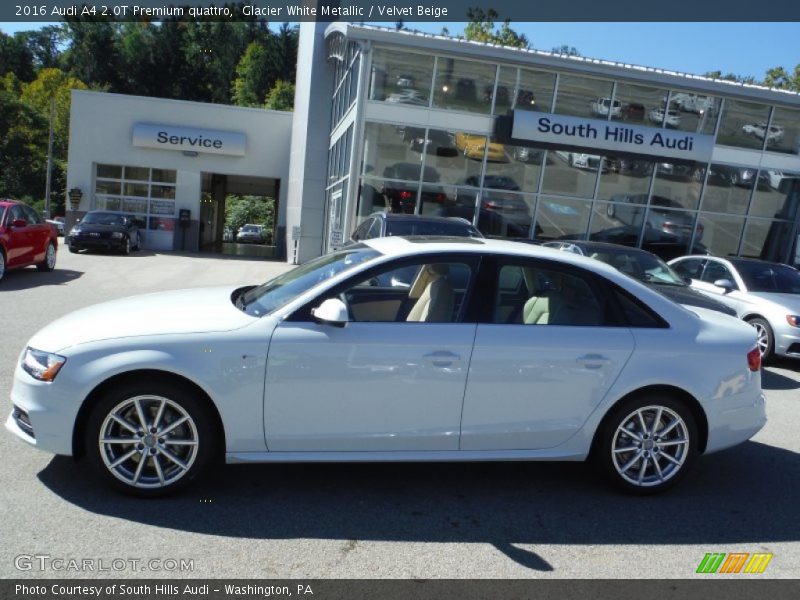 Glacier White Metallic / Velvet Beige 2016 Audi A4 2.0T Premium quattro