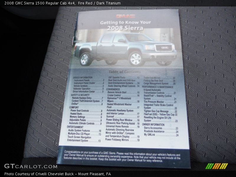 Fire Red / Dark Titanium 2008 GMC Sierra 1500 Regular Cab 4x4