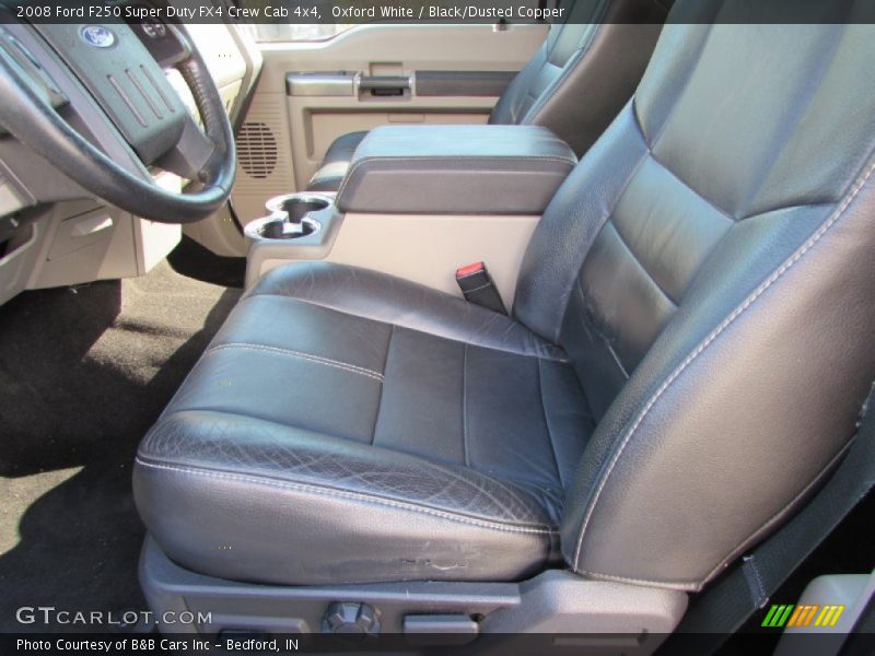 Oxford White / Black/Dusted Copper 2008 Ford F250 Super Duty FX4 Crew Cab 4x4