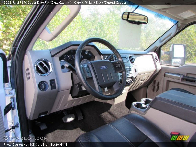 Oxford White / Black/Dusted Copper 2008 Ford F250 Super Duty FX4 Crew Cab 4x4