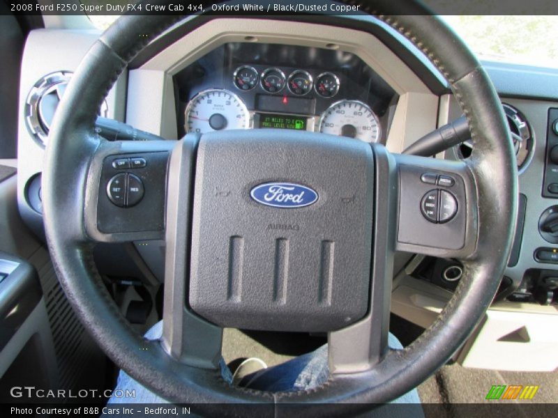 Oxford White / Black/Dusted Copper 2008 Ford F250 Super Duty FX4 Crew Cab 4x4