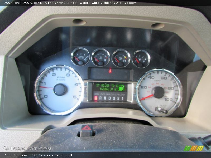 Oxford White / Black/Dusted Copper 2008 Ford F250 Super Duty FX4 Crew Cab 4x4