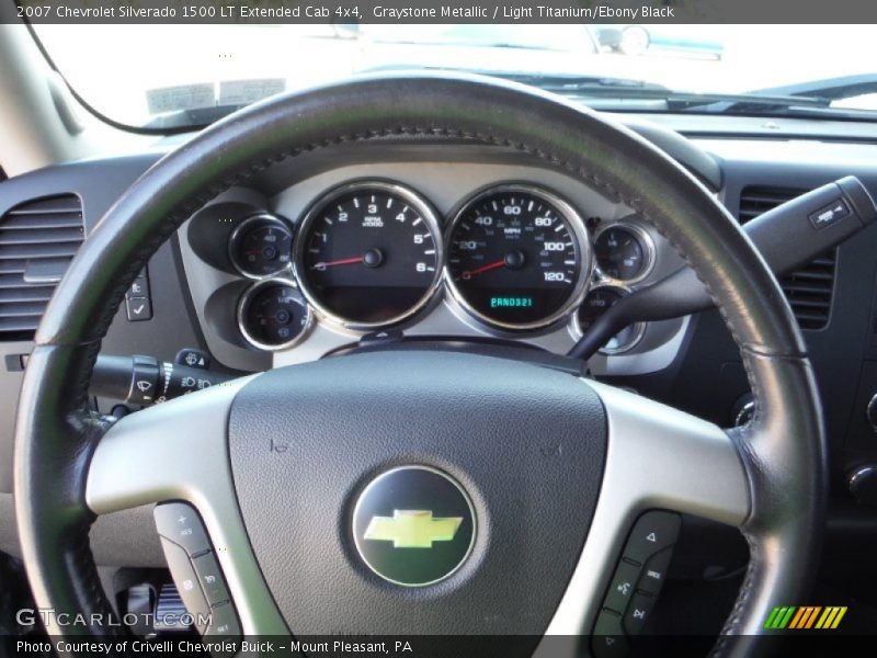 Graystone Metallic / Light Titanium/Ebony Black 2007 Chevrolet Silverado 1500 LT Extended Cab 4x4