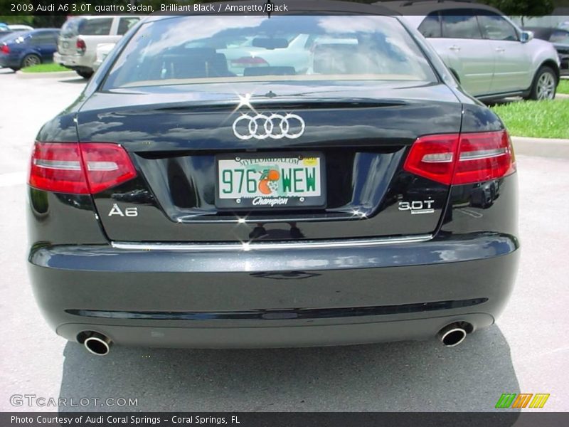 Brilliant Black / Amaretto/Black 2009 Audi A6 3.0T quattro Sedan