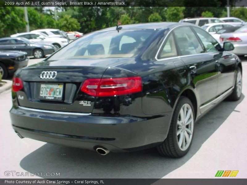 Brilliant Black / Amaretto/Black 2009 Audi A6 3.0T quattro Sedan