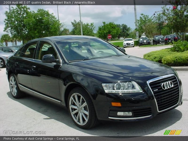 Brilliant Black / Amaretto/Black 2009 Audi A6 3.0T quattro Sedan