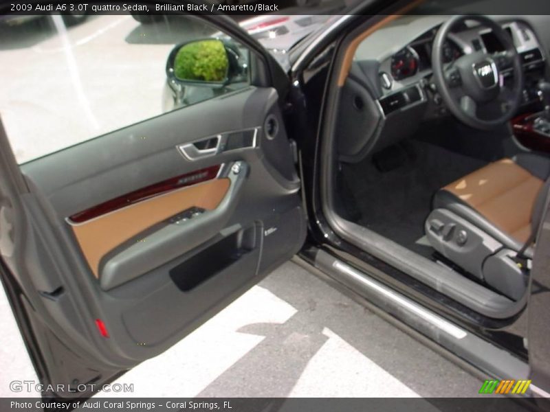 Brilliant Black / Amaretto/Black 2009 Audi A6 3.0T quattro Sedan
