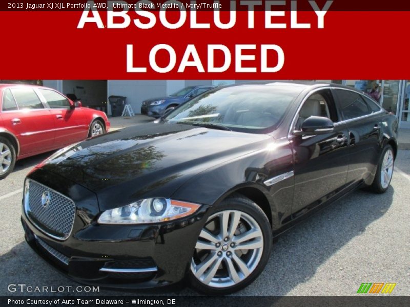 Ultimate Black Metallic / Ivory/Truffle 2013 Jaguar XJ XJL Portfolio AWD