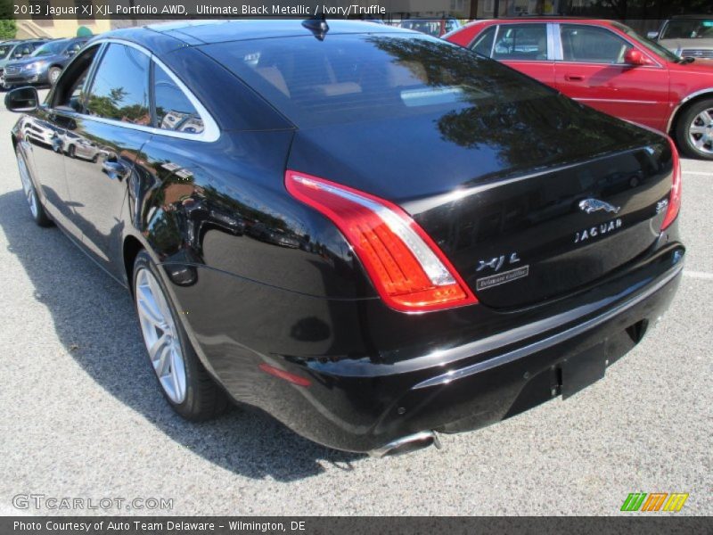 Ultimate Black Metallic / Ivory/Truffle 2013 Jaguar XJ XJL Portfolio AWD