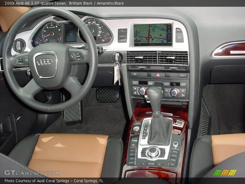 Brilliant Black / Amaretto/Black 2009 Audi A6 3.0T quattro Sedan