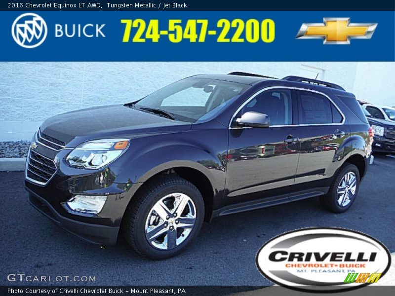 Tungsten Metallic / Jet Black 2016 Chevrolet Equinox LT AWD
